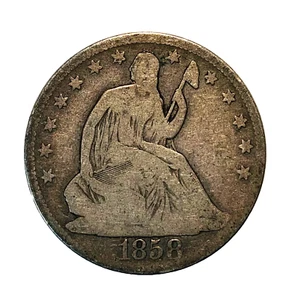1858 O Seated Liberty Half Dollar - Picture 1 of 2