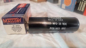 Mallory HC1540A Capacitor 4000MFD 15 VDC 4000uF - Picture 1 of 4
