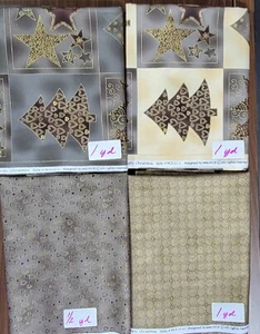 3 1/2 yds, 4 fabrics, RARE Collection, Enjoy Christmas stof.dk fabrics OOP Vint. - Picture 1 of 5