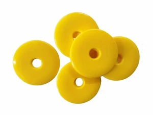 Pack of 10, 55mm Dia Survey Road Markers High Impact Plastic Discs. YELLOW S7661 - Picture 1 of 1