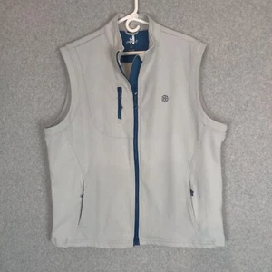 Johnnie O Full Zip Sleevless Sweater Vest Men XL Solid Blue - Picture 1 of 10