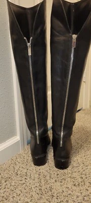 BOTAS DE CUERO INC BEVERLY OTK 9,5M CREMALLERA TRASERA NEGRAS Foto 1 de 4