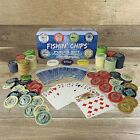 Fishin' Chips: SaltWater Poker Set 200 Custom Poker Chips + 2 Playing Card Decks