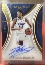 2016-17 Panini Immaculate Collegiate Rookie Auto #42 Brandon Ingram 77/99 Duke
