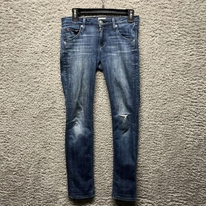Jeans Hudson para mujer 25 desgastados pierna ajustada elástica lavado medio denim - Imagen 1 de 11