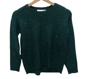 Childrens Place Girls Sequin Sweater Green Spruce sz XS NEW $32 - Picture 1 of 6