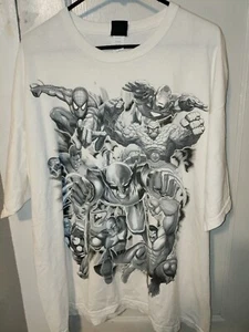 Vintage Marvel Wolverine Characters All Over T-Shirt Men's Size 2XL Mad Engine - Picture 1 of 5