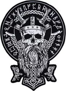 Parche Bordado Espalda Grande Odin para Chaleco/Hierro/Coser en Multicolor - Imagen 1 de 1