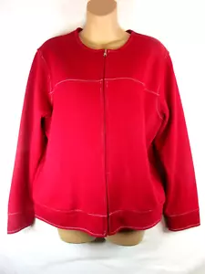 TALBOTS DAMEN JACKE LARGE ROT DURCHGEHENDER REISSVERSCHLUSS BAUMWOLLE KLASSISCH VORBEREITUNG MARITIM LEICHT ZU TRAGEN - Bild 1 von 9