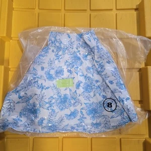 Janie and Jack Floral Pleated Breeze Short Blue Size 8 - Picture 1 of 3