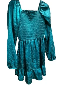 Art Class Girls Size 6/7 Elegant Light Smocked Green Dress Fall Clothing - Picture 1 of 5