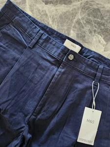 M&S Regular Fit Pleated Chino Shorts ~ SIZE W40" REGULAR LENGTH - Picture 1 of 7