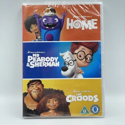 Home / Mr Peabody & Sheram /The Croods [DVD] 3 Film Box Set • UK R2 • New Sealed - Image 1 of 2