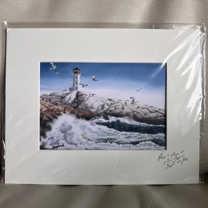 Faro costiero Neil Depew stampa ad acquerello Peggy's Cove, NS settembre 22/04 - Foto 1 di 6