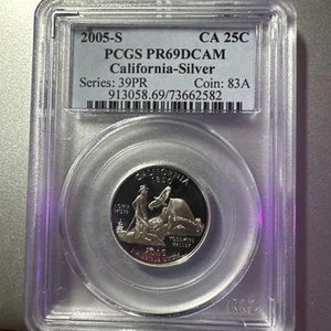 2005 S Silver California State Quarter Proof PR69 DCAM PCGS Blue Label - Picture 1 of 2