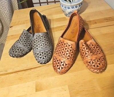 LOTE DE 3 Zapatos planos cómodos de cuero Spring Step Flowerflow 42/10,5-11 Foto 1 de 4