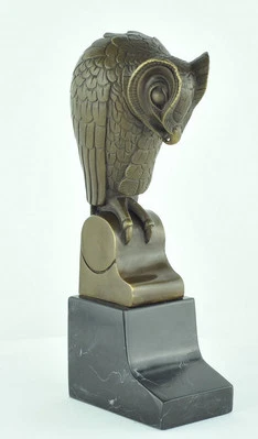 Statue Sculpture Chouette Hibou Oiseau Animalier Style Art Deco Style Art Nouvea - Photo 1/4