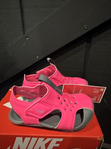 Nuovo bambino Nike Sunray Protect 2 Hyper rosa grigio fumo