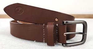 Cintura Timberland classica larga marrone vera pelle casual retrò uomo taglia 44 - Foto 1 di 14