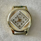 Vintage Norman Luke Women's Wristwatch Gold Tone Art Deco Geometric