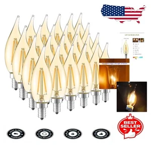 Eco-Friendly Dimmable E12 Light Bulbs - 25W Equivalent Candle Style, 24 Pack - Picture 1 of 9