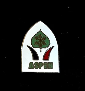 ASPEN Leaf Vintage Skiing Ski Pin Badge COLORADO Resort Souvenir Travel - Imagen 1 de 3