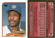 1989 Topps Baseball Card 263 MIKE FELDER MILWAUKEE BREWERS