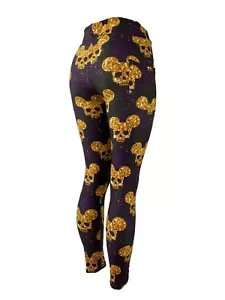 Mickey Mouse Spooky Halloween Skull Leggings With POCKETS Multiple Sizes - Picture 1 of 4
