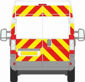 PEUGEOT BOXER H2 MEDIUM ROOF VAN 3/4 PRISMATIC CHEVRON KIT CAPÍTULO 8 REFLECTANTE - Imagen 1 de 2