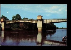 postcard Yazoo river bridge, Yazoo, MS (P-1-I) - Picture 1 of 2