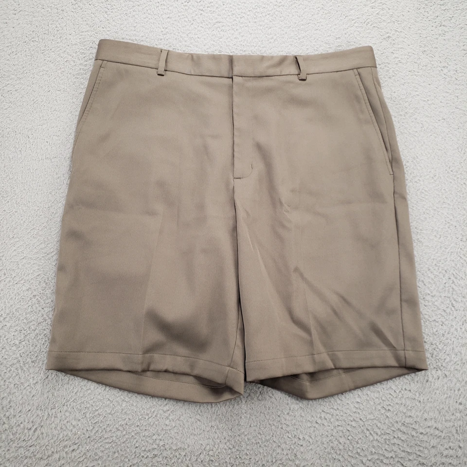 Pantalones Cortos Walter Hagen Para Hombre 38 Marrón Golf Clásicos tiro Medio Frente Plano Exterior Foto 1 de 4