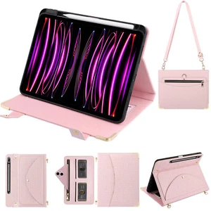 Leather Folio Stand Tablet Case Should Bag For Samsung Galaxy Tab S9Plus S8Ultra - Picture 1 of 73