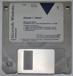 Microsoft Windows 3.1 ✅ Original Deutsche Disketten-Version von 1992 - Bild 1 von 2