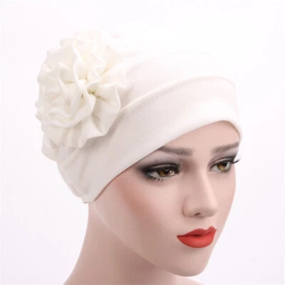 African Stretch Head Wrap Indian Hat Women Braid Hijab Turban Chemo Cap Headwear - Image 1 of 2