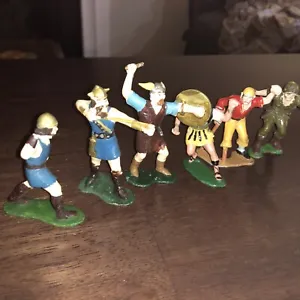 vintage vikings, pirate, roman & soldiers made in Hong Kong Made Of Plastic - Picture 1 of 8