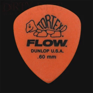 Dunlop Tortex Flow Standard Guitar Picks Orange 0.60mm - Packs Of 1 to 24 - Picture 1 of 1