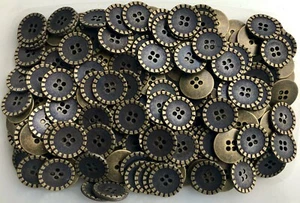 15mm 18mm 20mm 23mm 25mm Antique Aged Brass Metal 4 Hole Buttons (MB43-MB43D) - Picture 1 of 1