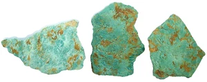 146 Gram 3 Natural Stabilized NO DYE Blue Turquoise Slab Cabochon Rough EBS9106 - Picture 1 of 4