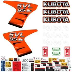 Decal Kit fits Kubota SVL95-2s SVL-95 Skid Steer + Safety Stickers - Made in USA - Picture 1 of 3