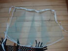 Vintage Half Apron GREEN NET WITH LACE TRIM AND RIBBON TIES