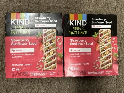 2 Cajas de Tipo Barra de Frutas y Nueces Fresa Girasol Semilla 5g Proteína Alta Fibra Foto 1 de 2