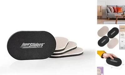  3 1/2" x 6" controles deslizantes ovais reutilizáveis para móveis 3-1/2 x 6 polegadas ovais para madeira - Imagem 1 de 4