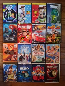 Walt Disney Pixar DVD Movie Lot of 16 DVD Lion King Toy Story Cars Cartoon Kids  - Picture 1 of 12