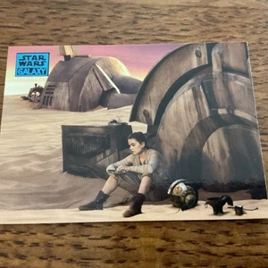 2018 Star Wars Galaxy Trading Card #52 Rey Dines Alone Blue Galaxy - Picture 1 of 7