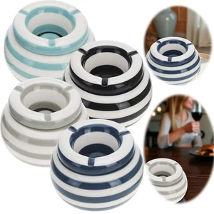 Keramik Sturmaschenbecher 11-14cm Maritim Welle Windaschenbecher Aschenbecher - Bild 1 von 16