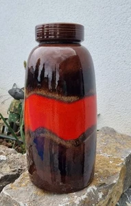 Vintage Vase 553-38 West Germany – 38 cm – Fat Lava Stil – Scheurich Ära - Bild 1 von 4
