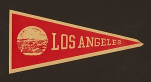 Pegatina/calcomanía vintage de banderín de papel de California de Los Ángeles - Imagen 1 de 2