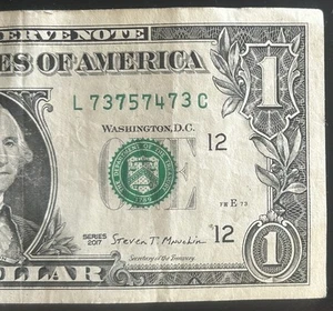(ALTERNATOR!) $1 Alternator/Near Perfect Ladder Fancy Serial Number L73757473C - Picture 1 of 3