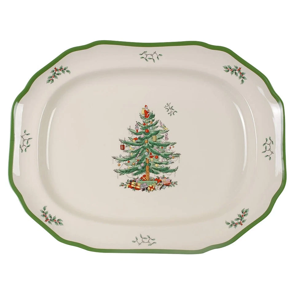 Spode Christmas Tree Oval Serving Platter 8885342 Foto 1 de 1