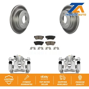Rear Disc Brake Caliper Coated Rotor And Ceramic Pad Kit For Hyundai Sonata 3.3L - Picture 1 of 11
